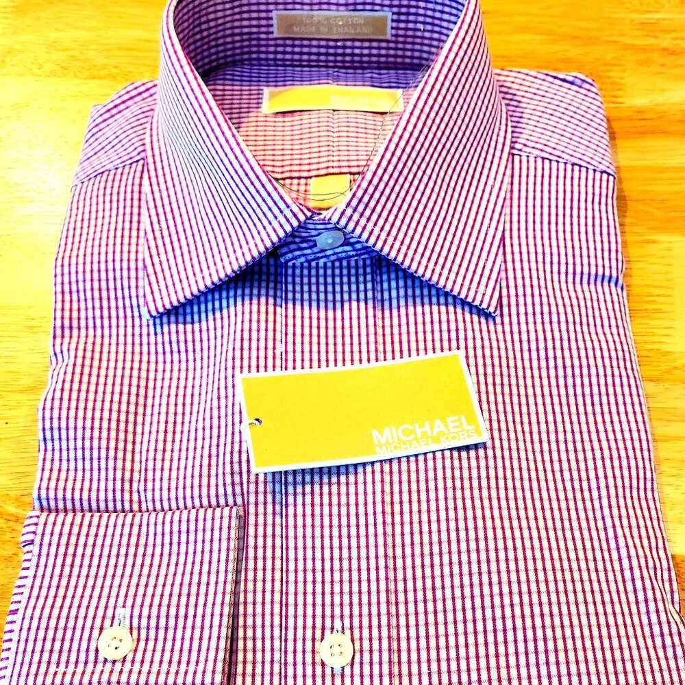 NWT Men Dress Shirt Michael Kors 066303 16 X 34/35, 16 X 32/33